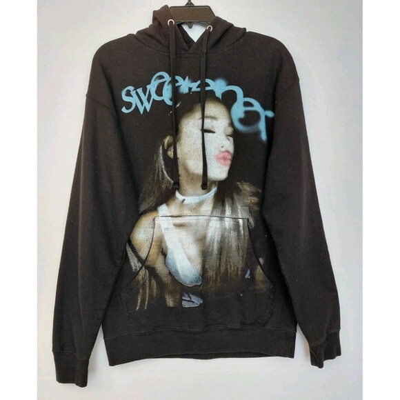 Ariana Grande Black 2019 Sweetner World Tour Graphic Pullover Hoodie Size M - Picture 2 of 7